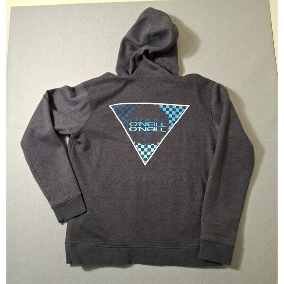 Oneill Hoodie Sweatshirt Mens Medium Gray Athletic Pullover Active Logo Beach - Picture 6 of 9